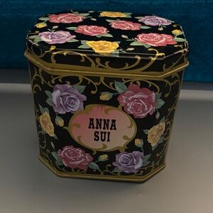 Anna Sui Black Tin black metal cosmetic Tin vintage